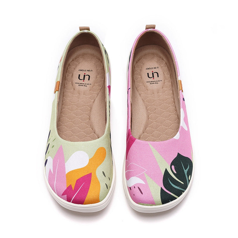 Sarah Express Women's Casual Canvas Slip-On Sneakers Pink