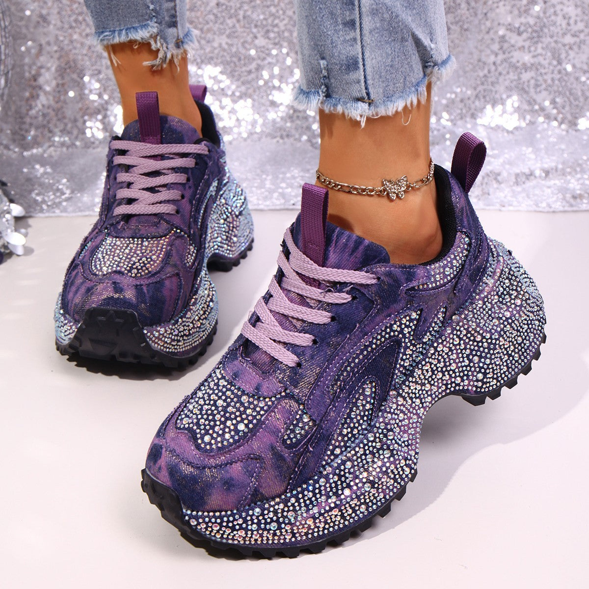 Sarah Express Women's Height-Increasing Platform Casual Sneakers