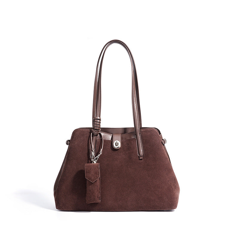 Sarah Express Vintage Suede Leather Shoulder Bag