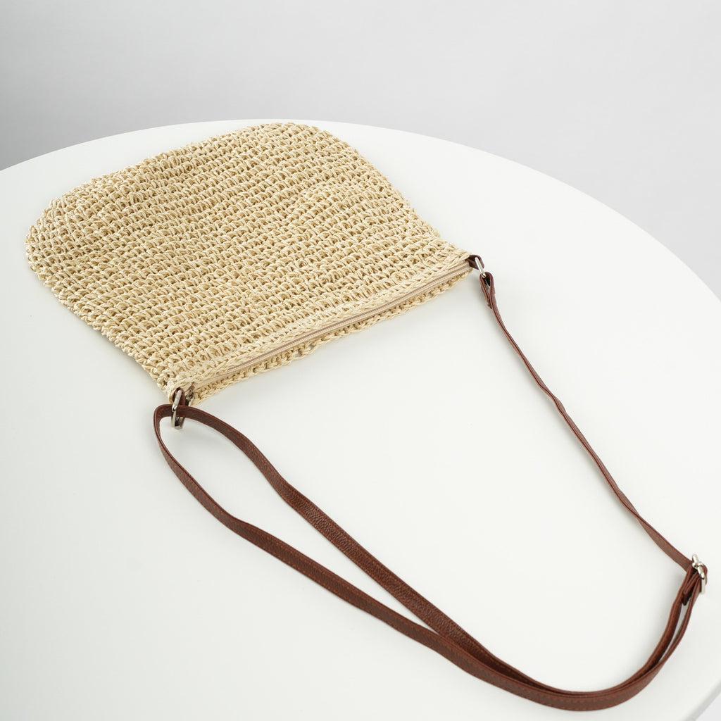 Sarah Express Handwoven Straw Tote Beach Handbag