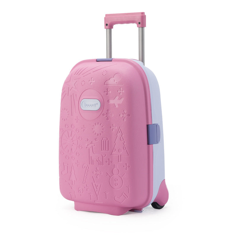 Sarah Express 16-Inch Cartoon Print Travel Suitcase Pink 16 Inches
