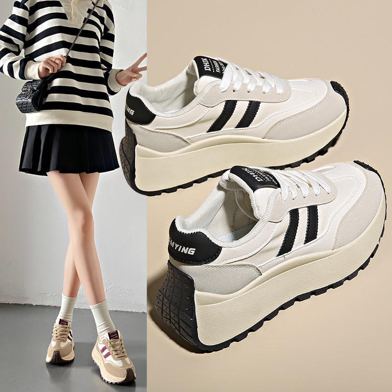 Sarah Express Women's Height-Boosting Lace-Up Sneakers