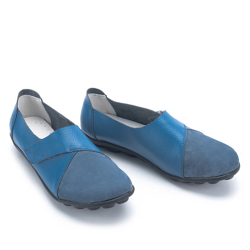 Sarah Express Women's Comfortable Velcro Flat Walking Shoes