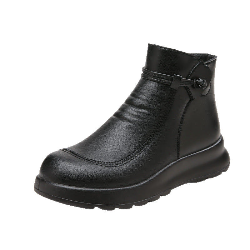 Sarah Express Fleece-Lined Winter Booties with Side Zipper