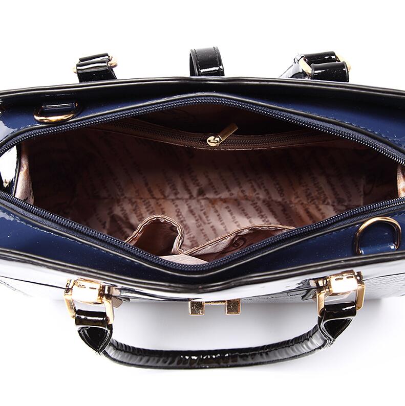 Sarah Express Structured Crocodile Pattern Messenger Tote Bag