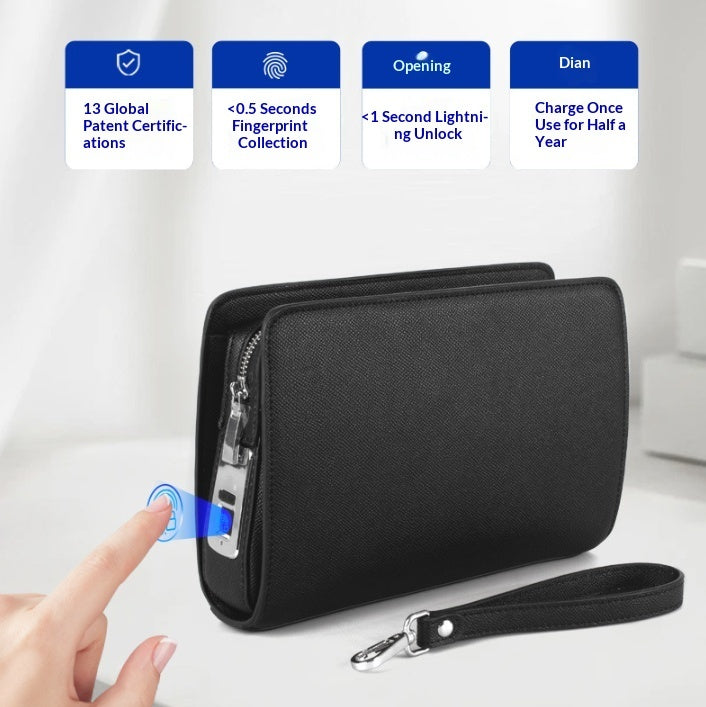 Sarah Express Smart Fingerprint Lock Men's Clutch Bag