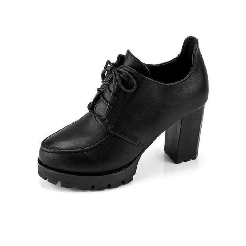 Sarah Express Lace Up Platform Thick Heel Shoes