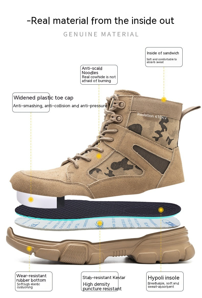 Sarah Express Insulated Suede Mid-Tube Work Boots