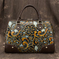Sarah Express Embossed Floral Retro Handbag Black