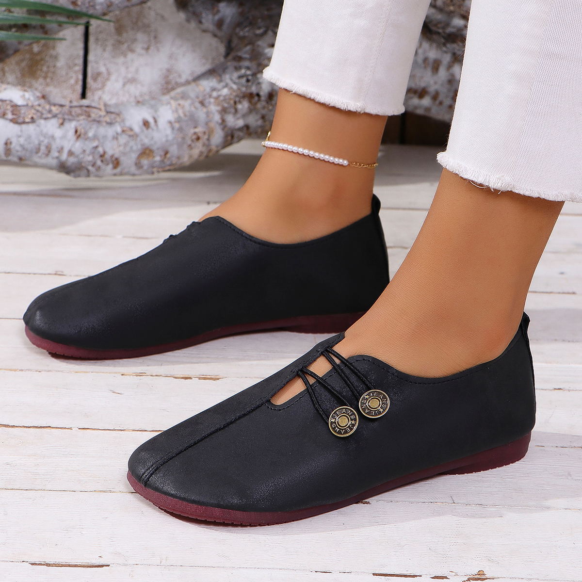 Sarah Express PU Leather Slip-On Sandals