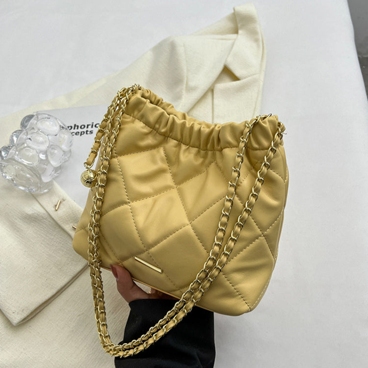 Sarah Express Quilted Rhombus Chain Shoulder Messenger Bag