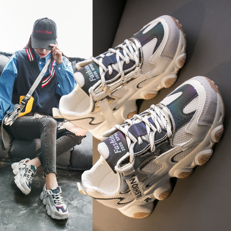 Sarah Express Breathable Mesh Chunky Platform Sneakers