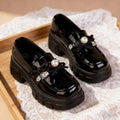 Sarah Express Platform Loafers With Pearl And Crystal Black
