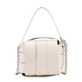 Sarah Express Vintage Spliced Structured Crossbody Handbag White