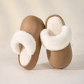 Sarah Express Plush Lined EVA Indoor House Slippers Cocoa Coffee