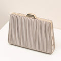 Sarah Express Pleated Evening Clutch Shoulder Bag Khaki