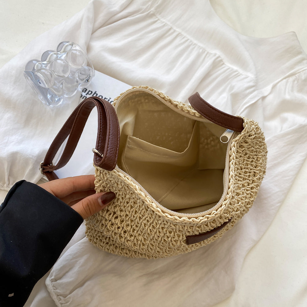 Sarah Express Handwoven Straw Tote Beach Handbag