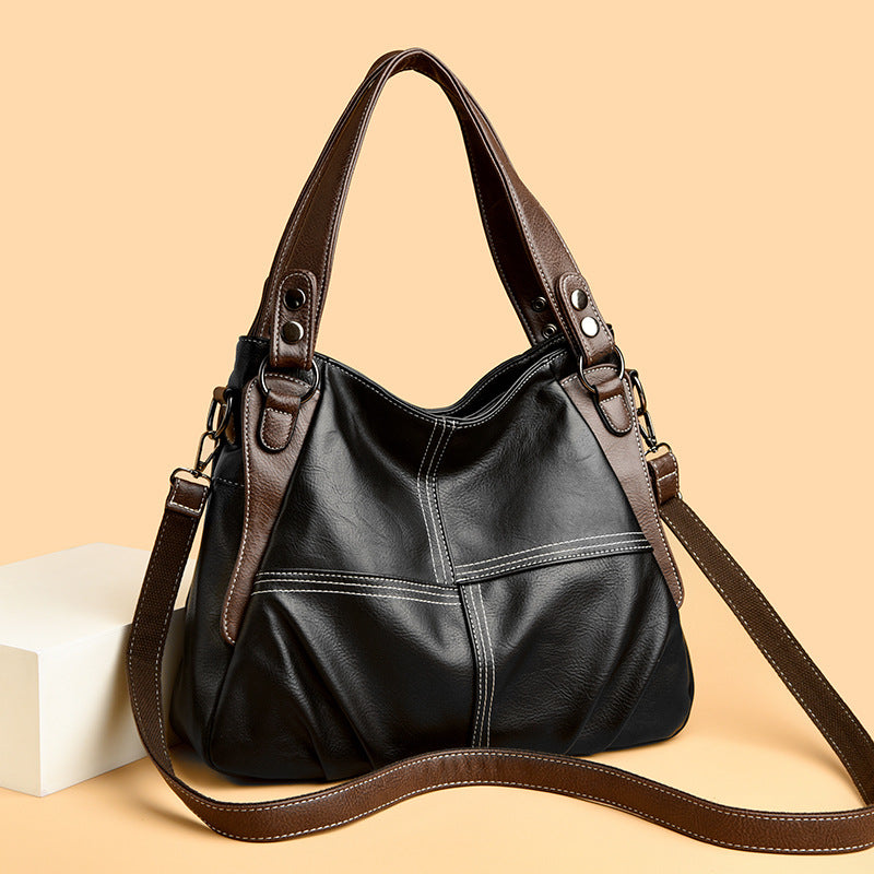 Sarah Express Versatile PU Leather Tote Crossbody Bag