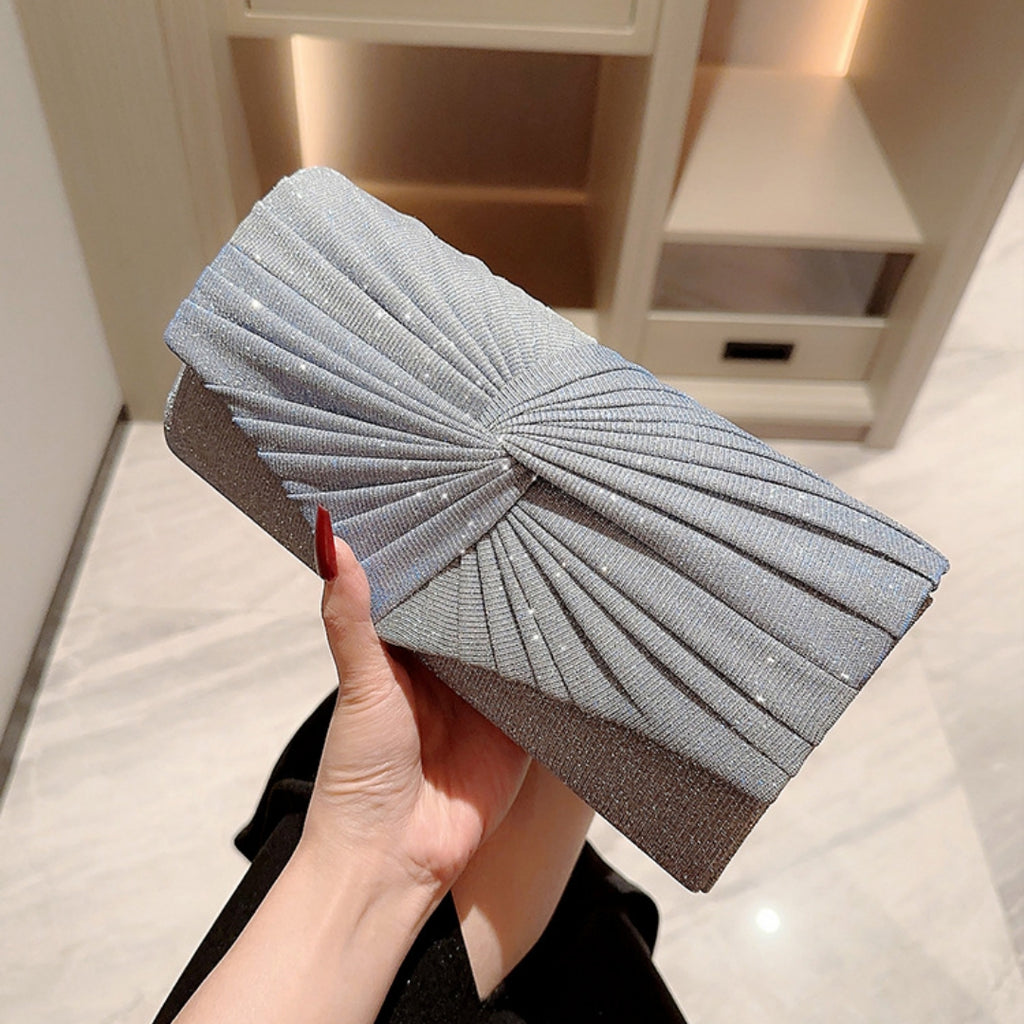 Sarah Express Pleated Evening Clutch Banquet Bag