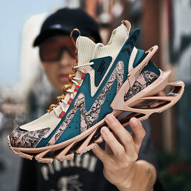 Sarah Express Men's Casual Multi-Material Splicing Sneakers