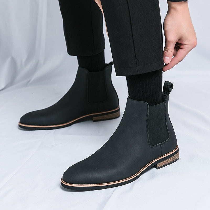 Sarah Express Men's Classic Pointed Toe Chelsea Boots