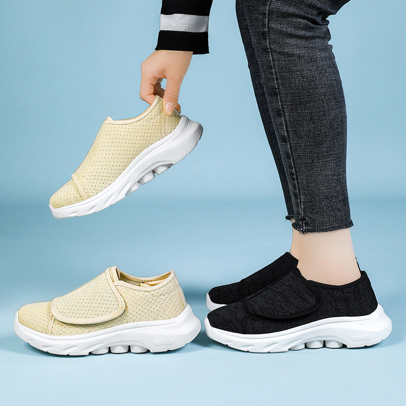 Sarah Express Women's Velcro Slip-On Casual Flats