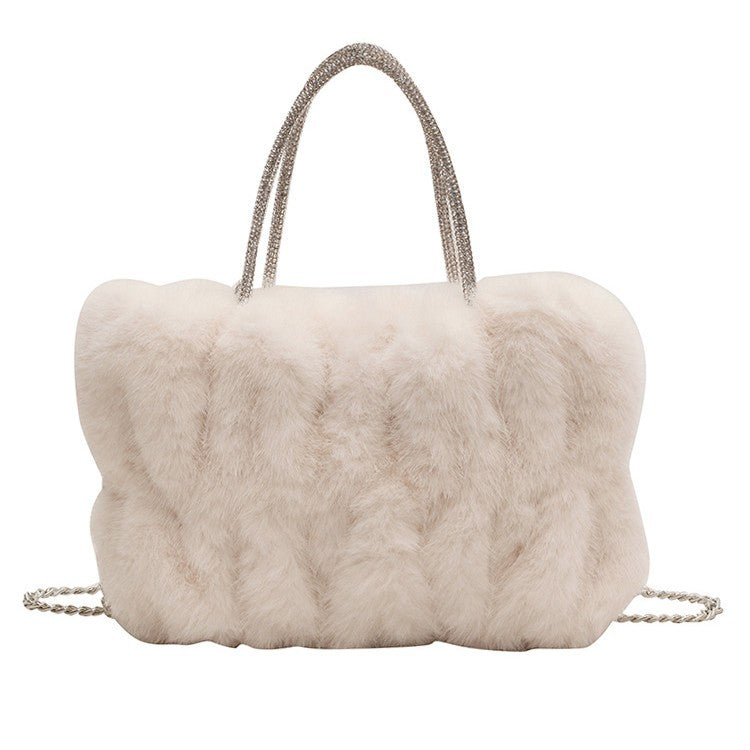 Sarah Express Cloud-Shaped Plush Mini Handbag