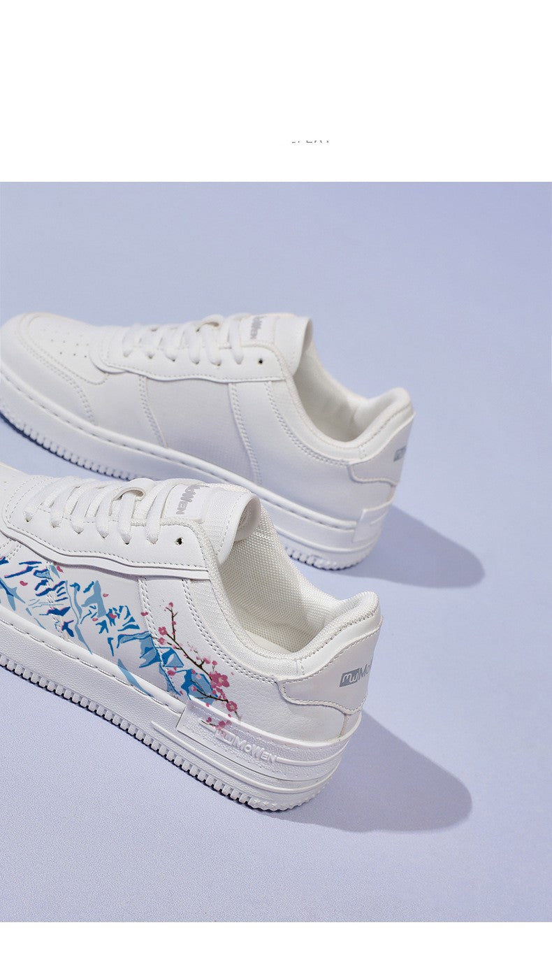 Sarah Express Floral Mountain Print Casual Sneakers