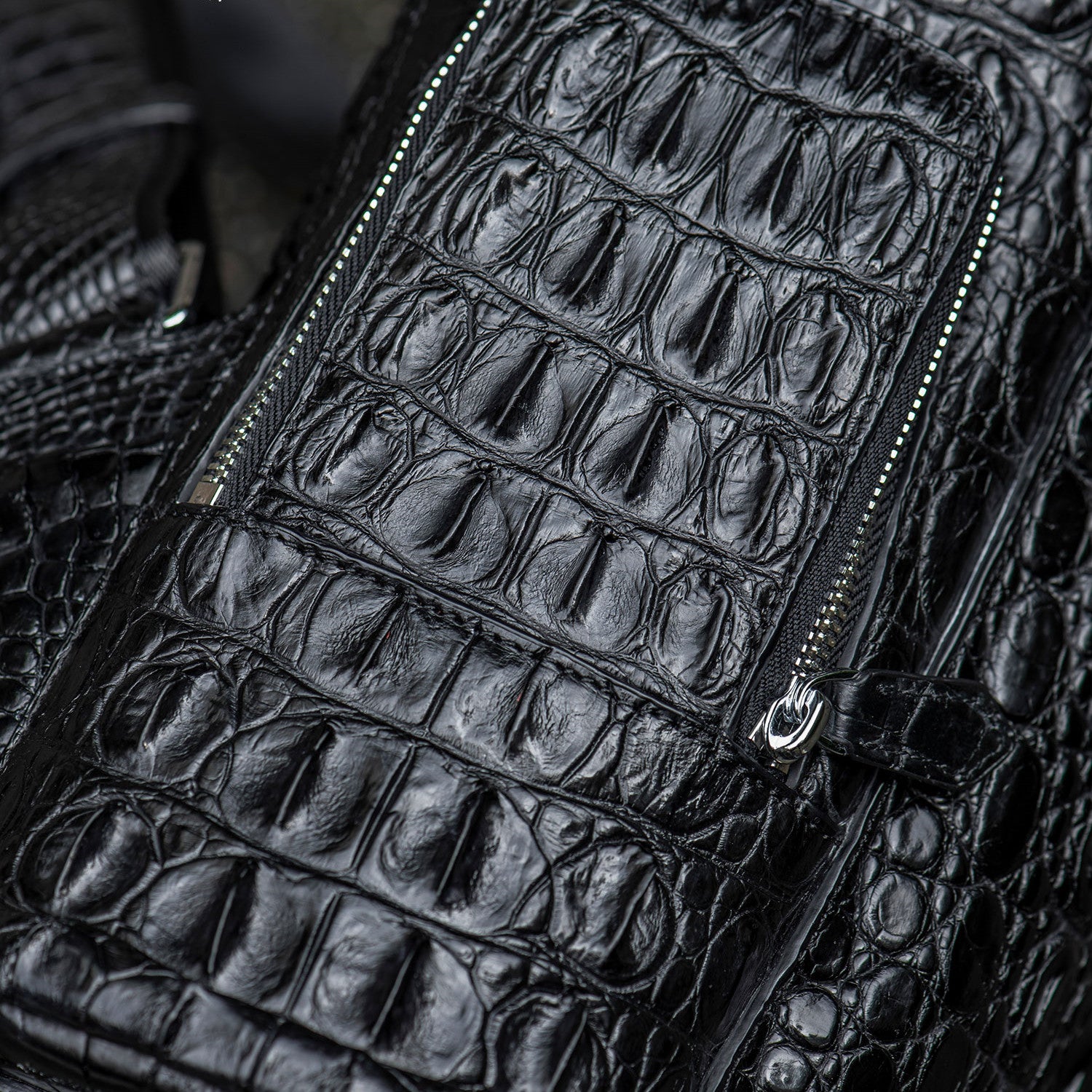 Sarah Express Crocodile Texture Handmade Business Travel Backpack