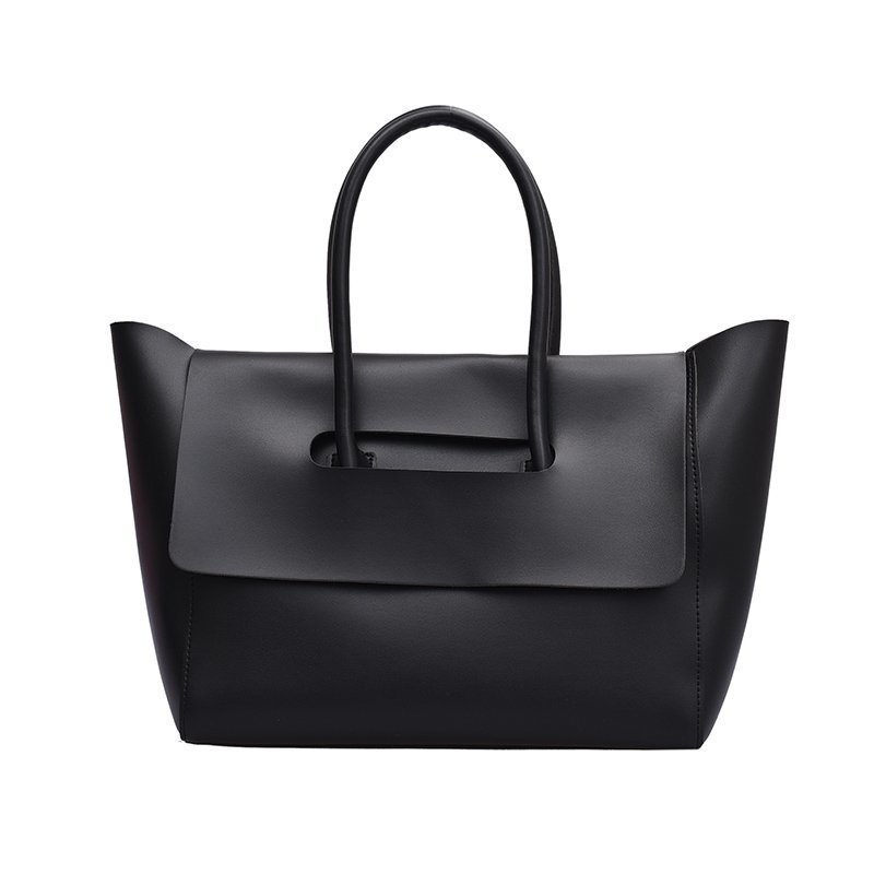 Sarah Express Minimalist Soft PU Leather Tote Bag