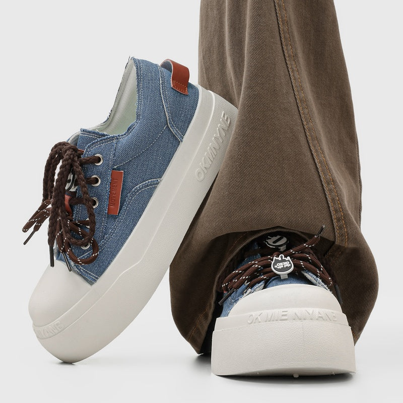 2026 New Spring Couple Canvas Skate Shoes, Toe-cap Height-increasing Casual Sneakers For Students & Men – product detail alternate view 4