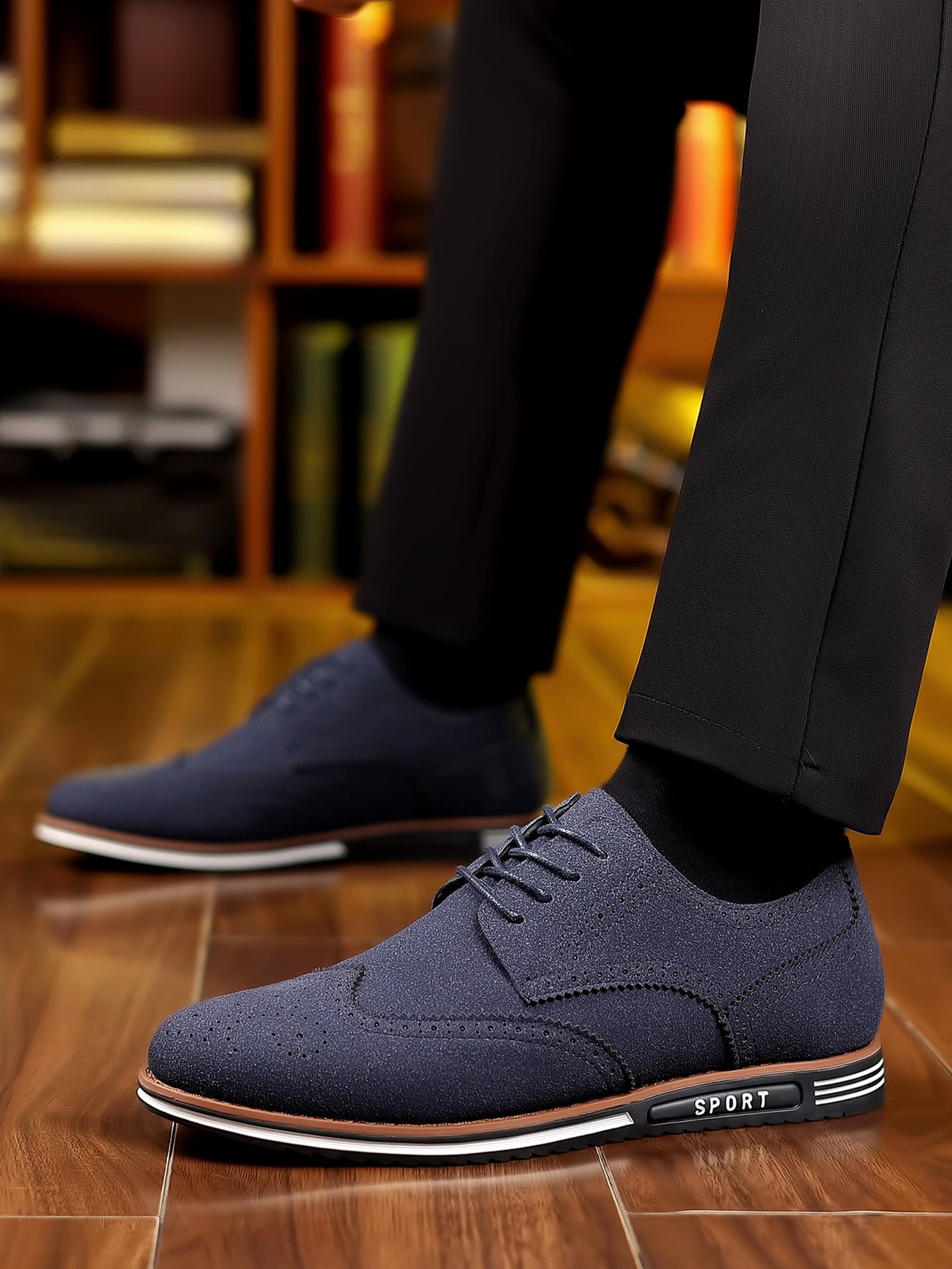 Sarah Express Men's Casual Suede Low-Top Shoes