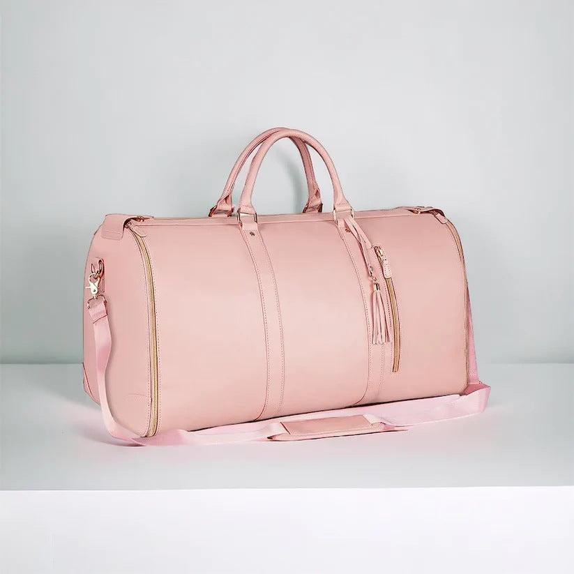 Sarah Express Rolling Travel Duffle Bag with Wheels Pink