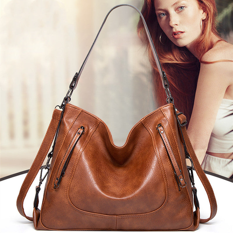 Sarah Express Retro Large Capacity Bucket Shoulder Bag