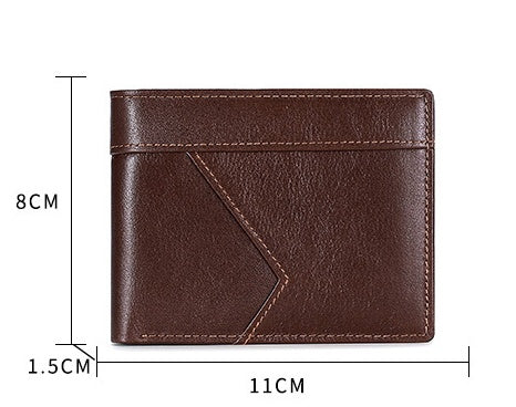 Sarah Express Men's Leather Trifold Business Wallet