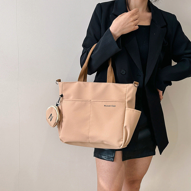 Sarah Express Canvas Messenger Crossbody Bag Khaki