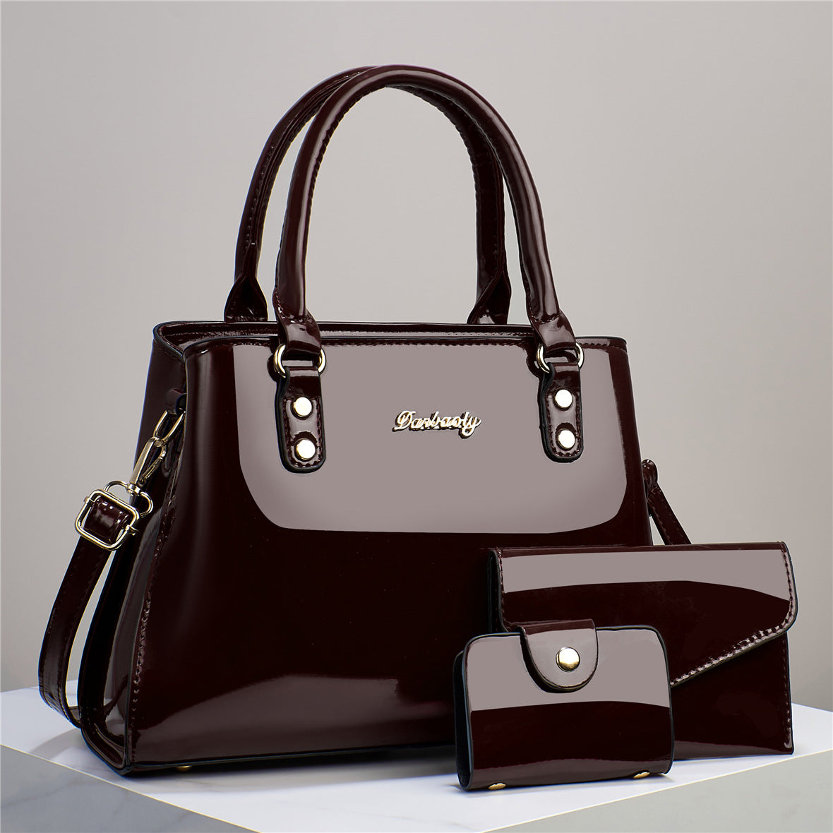 Sarah Express Structured Three-Piece Travel Handbag Set