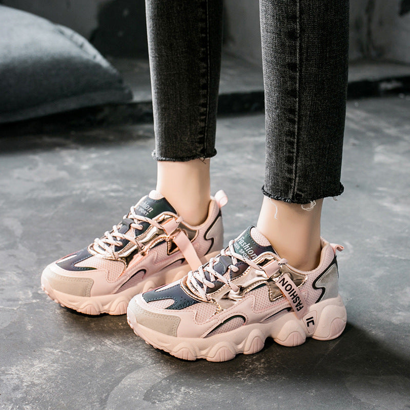 Sarah Express Breathable Mesh Chunky Platform Sneakers