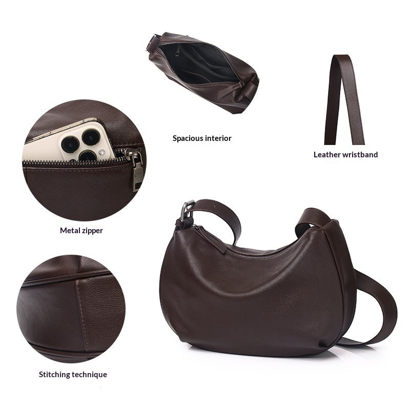 Sarah Express Soft Cowhide Dumpling Shoulder Bag