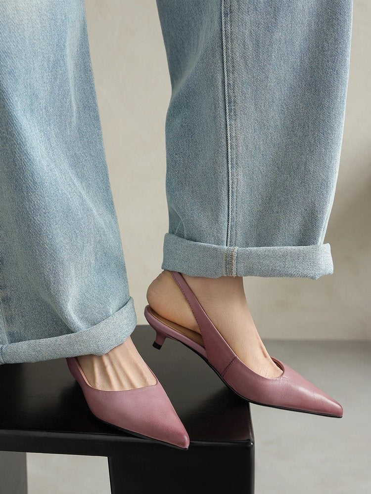Sarah Express Pointed Toe Stiletto Cutout Sandal Heels