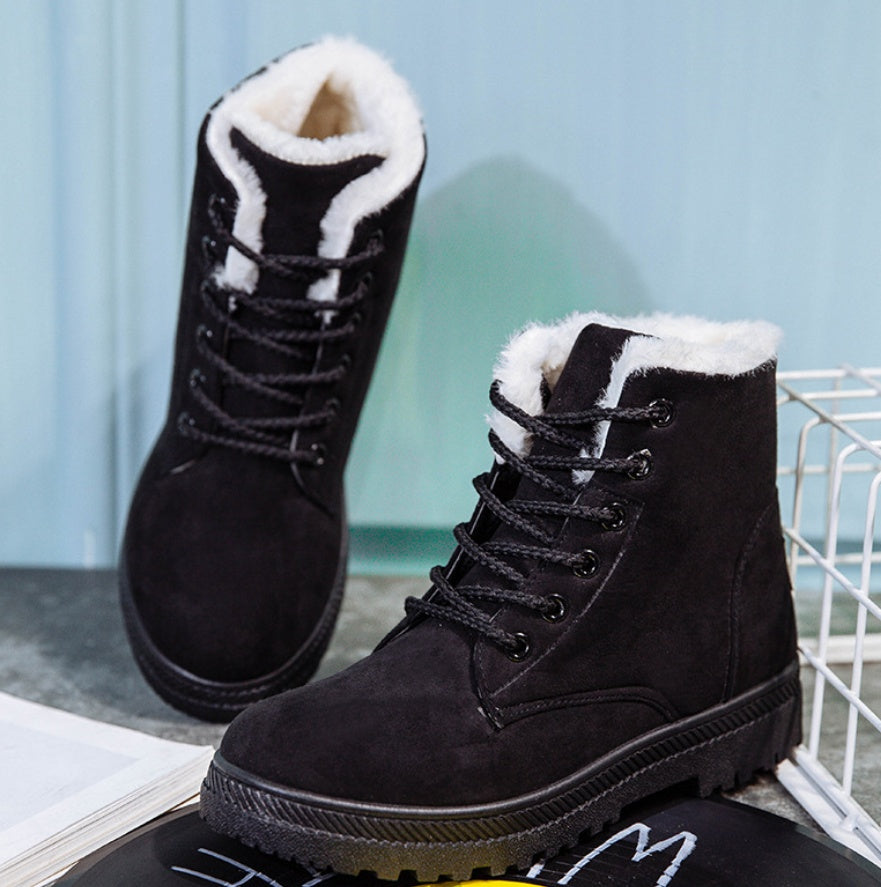 Sarah Express Women's Plush Lined Waterproof Snow Boots