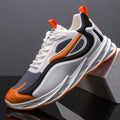 Sarah Express Men's Casual Mesh Colorblock Sneakers Orange
