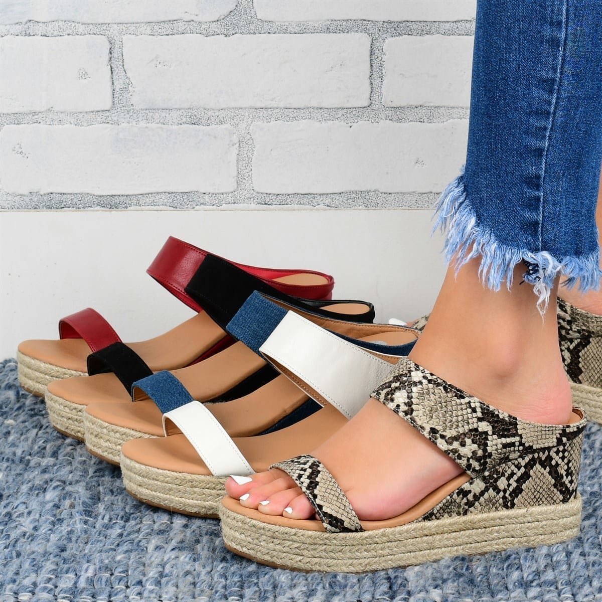 Women's Cutout Platform Wedge Sandals – sole profile alternate view