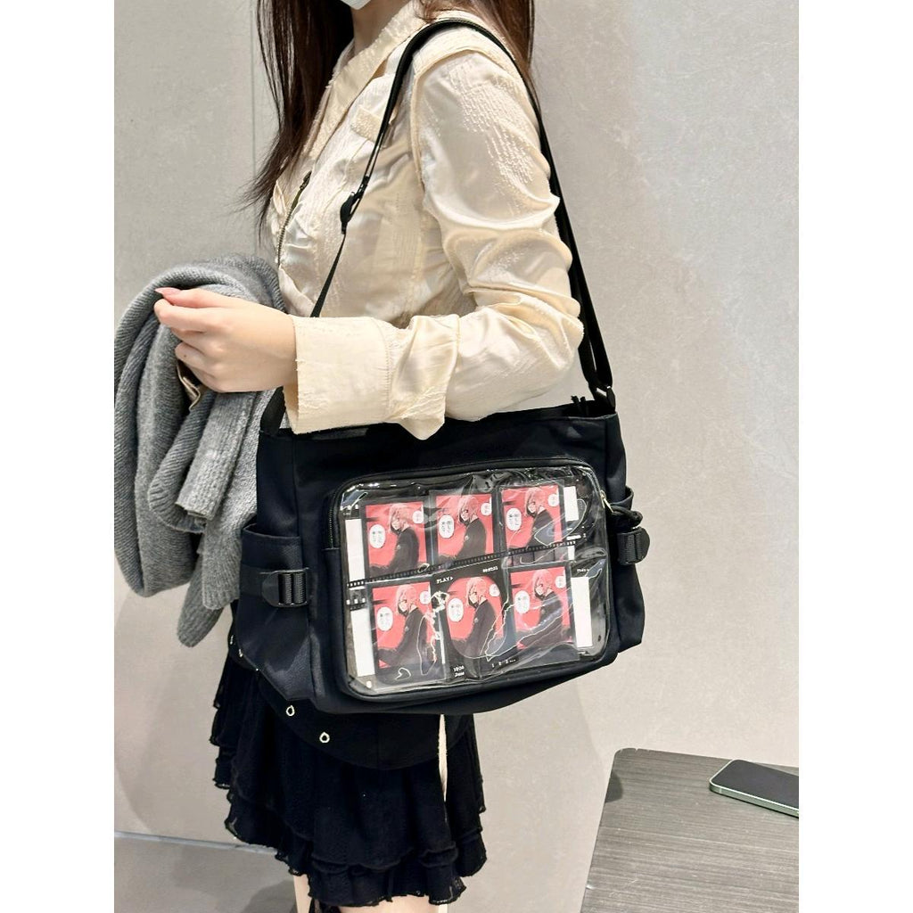 Sarah Express Artistic Transparent Canvas Shoulder Tote Bag