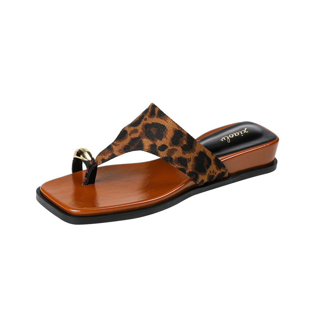 Sarah Express Women's Square Toe Wedge Platform Sandals
