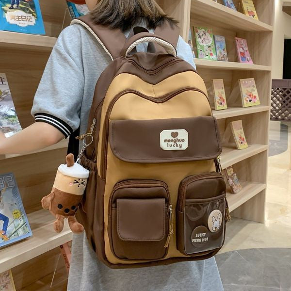 Sarah Express Preppy Multi-Pocket Campus Backpack
