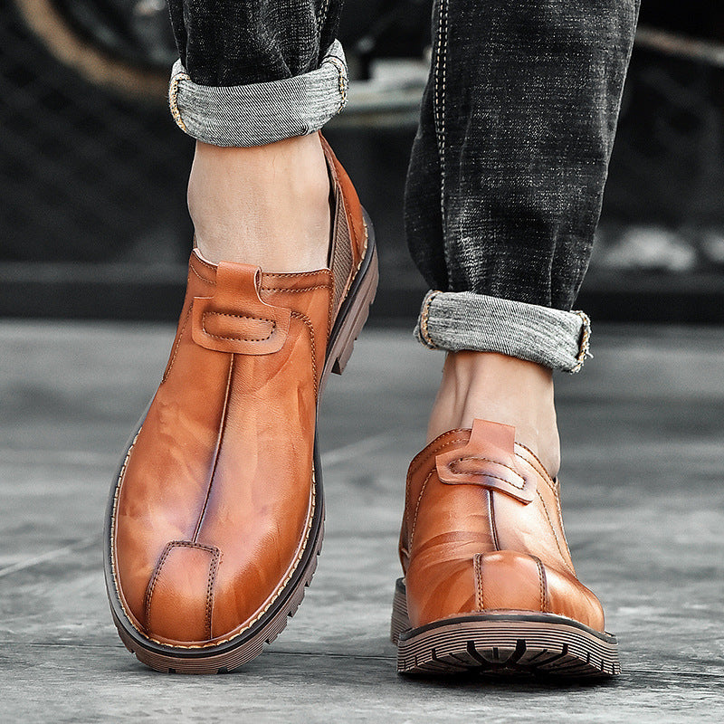 Sarah Express Casual Leather Slip-On Loafers