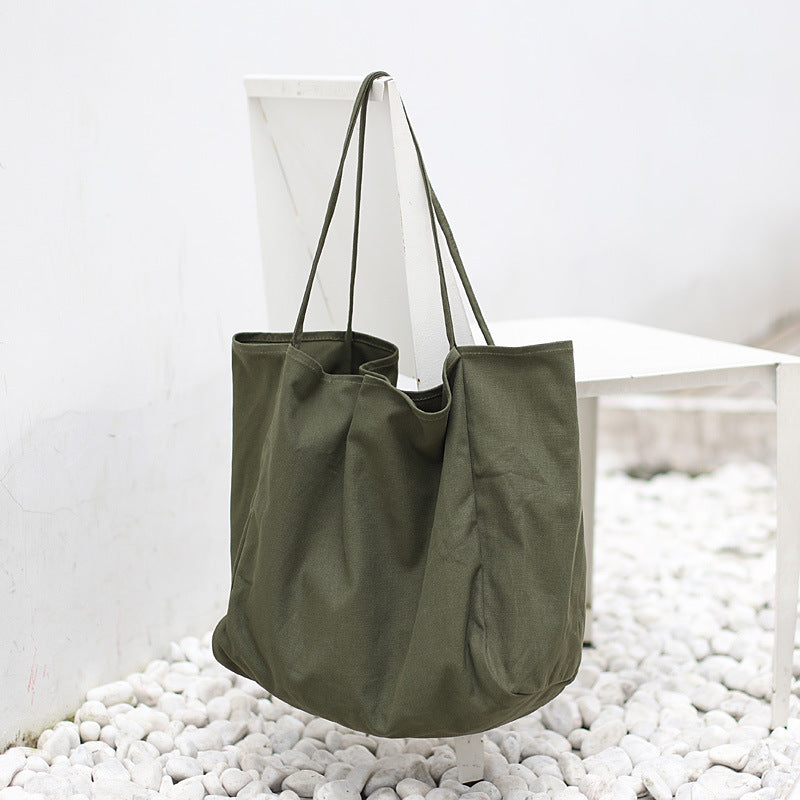 Sarah Express Spacious Lightweight Canvas Travel Tote Bag Green