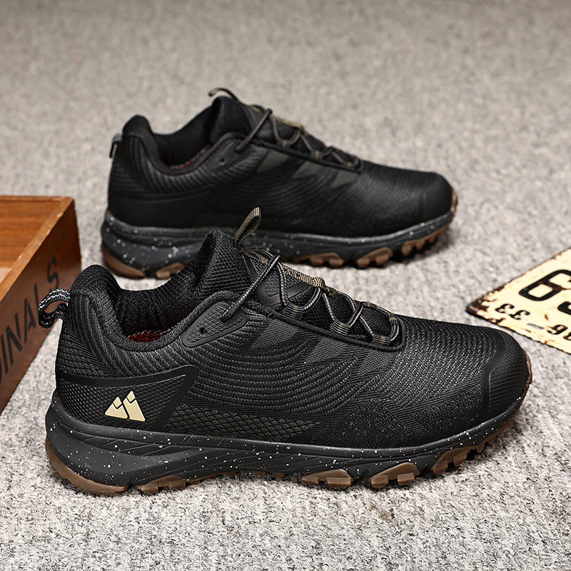 Sarah Express Men's Outdoor Off-Road Hiking Sneakers Black