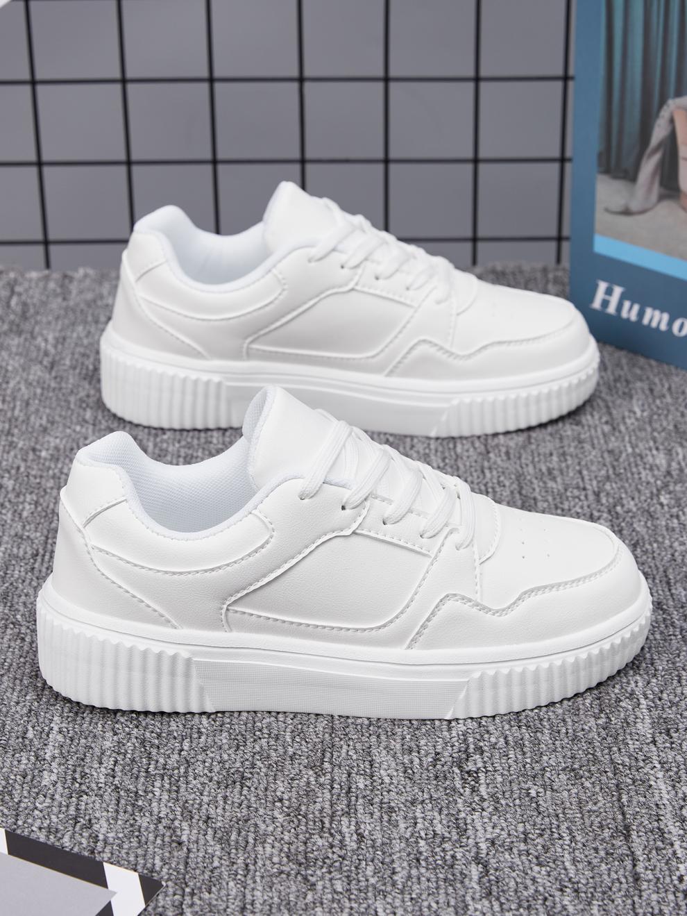 Sarah Express Solid Color Casual Low Top Sneakers